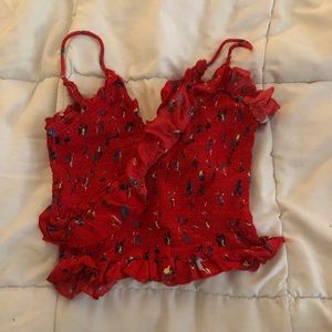 RED FRILLY TOP FROM VANILLA SKY